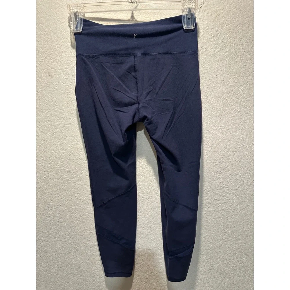Old Navy‎ Active Balance Leggings Go-Dry Navy Blue Mesh Panel Womens Medium